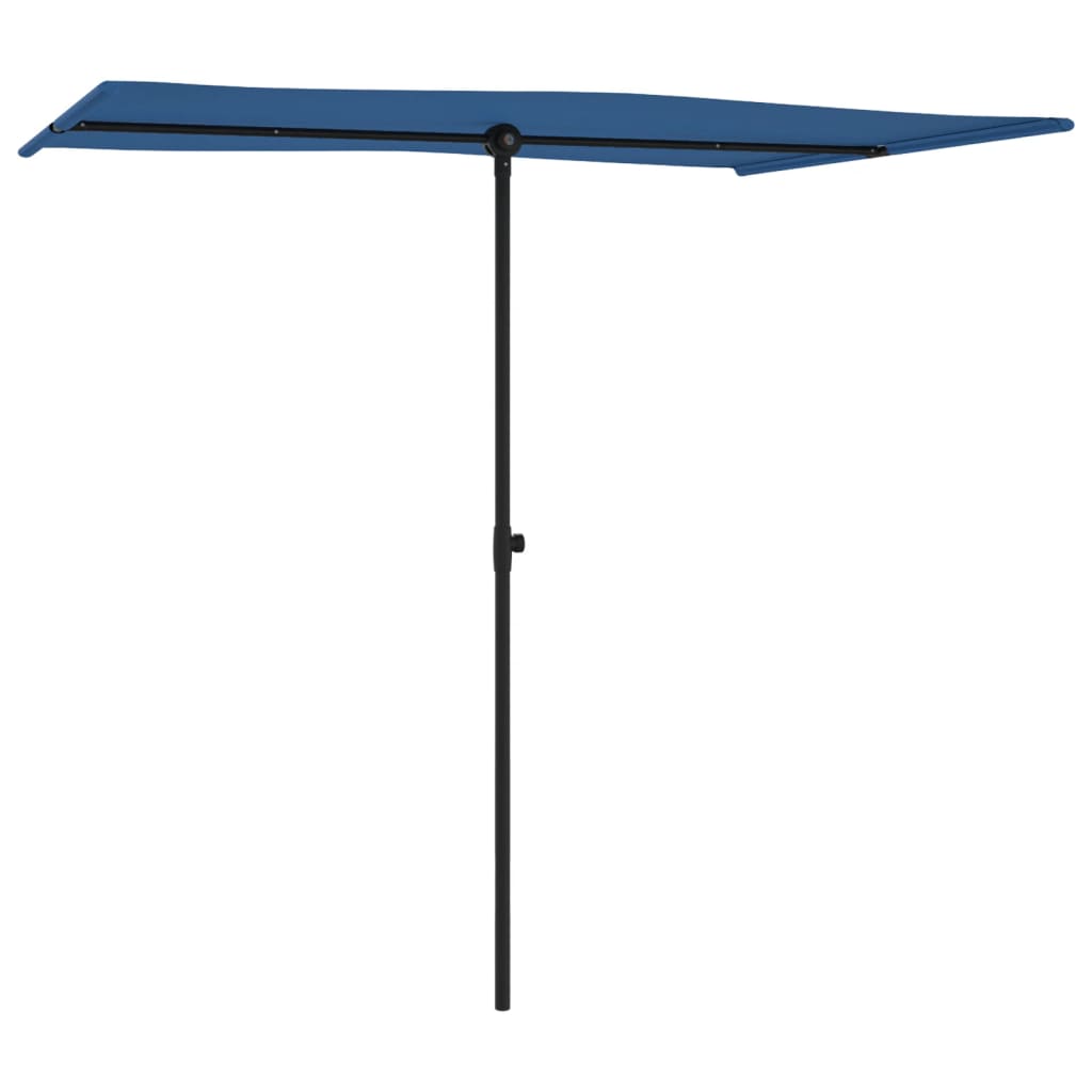 Garden Parasol with Aluminium Pole 2x1.5 m Azure Blue