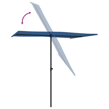 Garden Parasol with Aluminium Pole 2x1.5 m Azure Blue