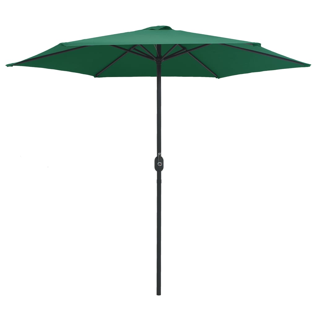 Garden Parasol with Aluminium Pole 270x246 cm Green