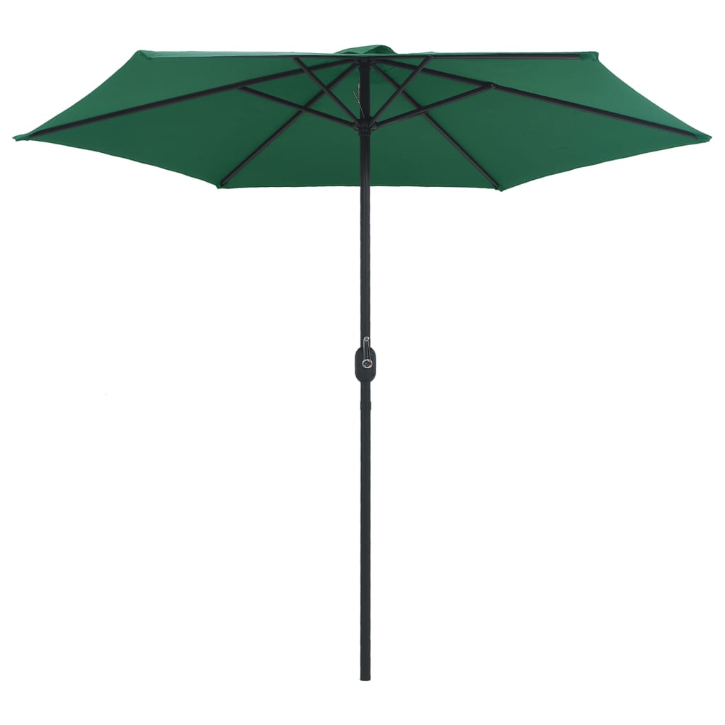 Garden Parasol with Aluminium Pole 270x246 cm Green