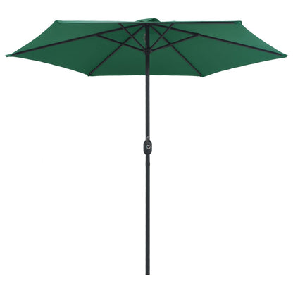 Garden Parasol with Aluminium Pole 270x246 cm Green