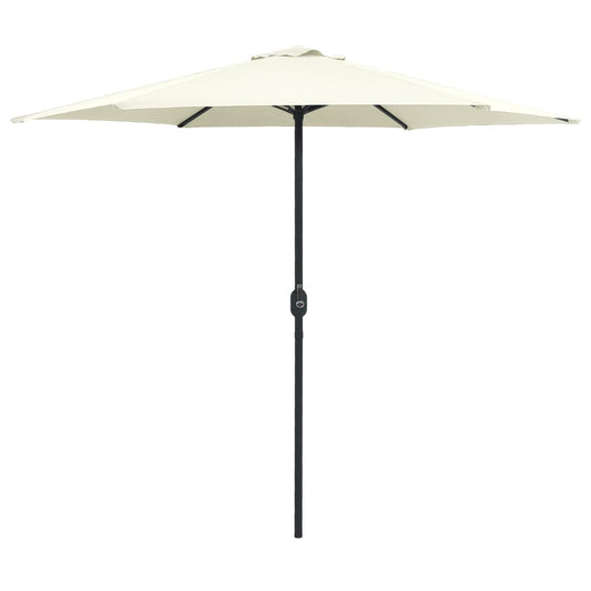 Garden Parasol with Aluminium Pole 270x246 cm Sand White