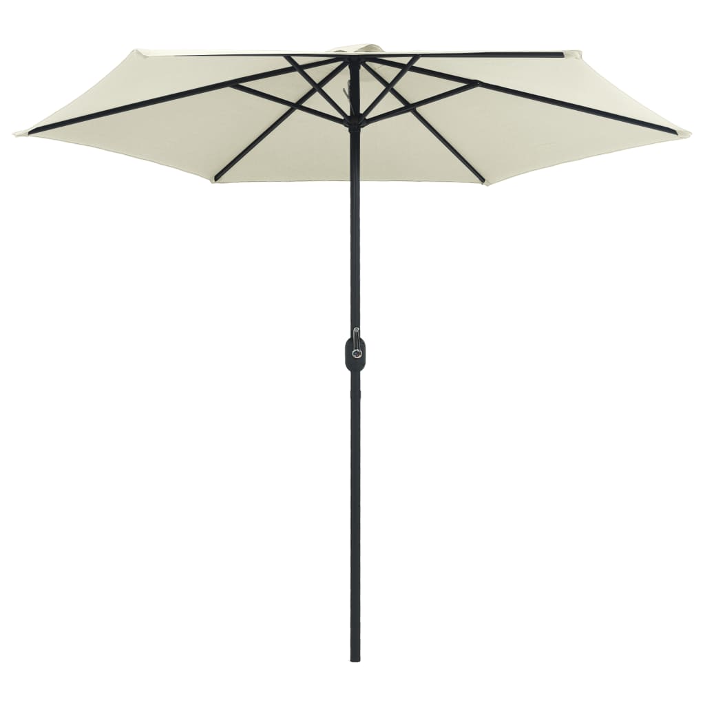 Garden Parasol with Aluminium Pole 270x246 cm Sand White