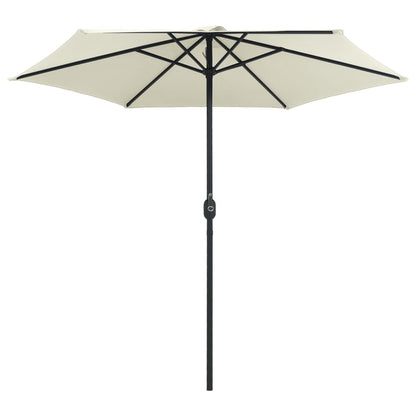 Garden Parasol with Aluminium Pole 270x246 cm Sand White