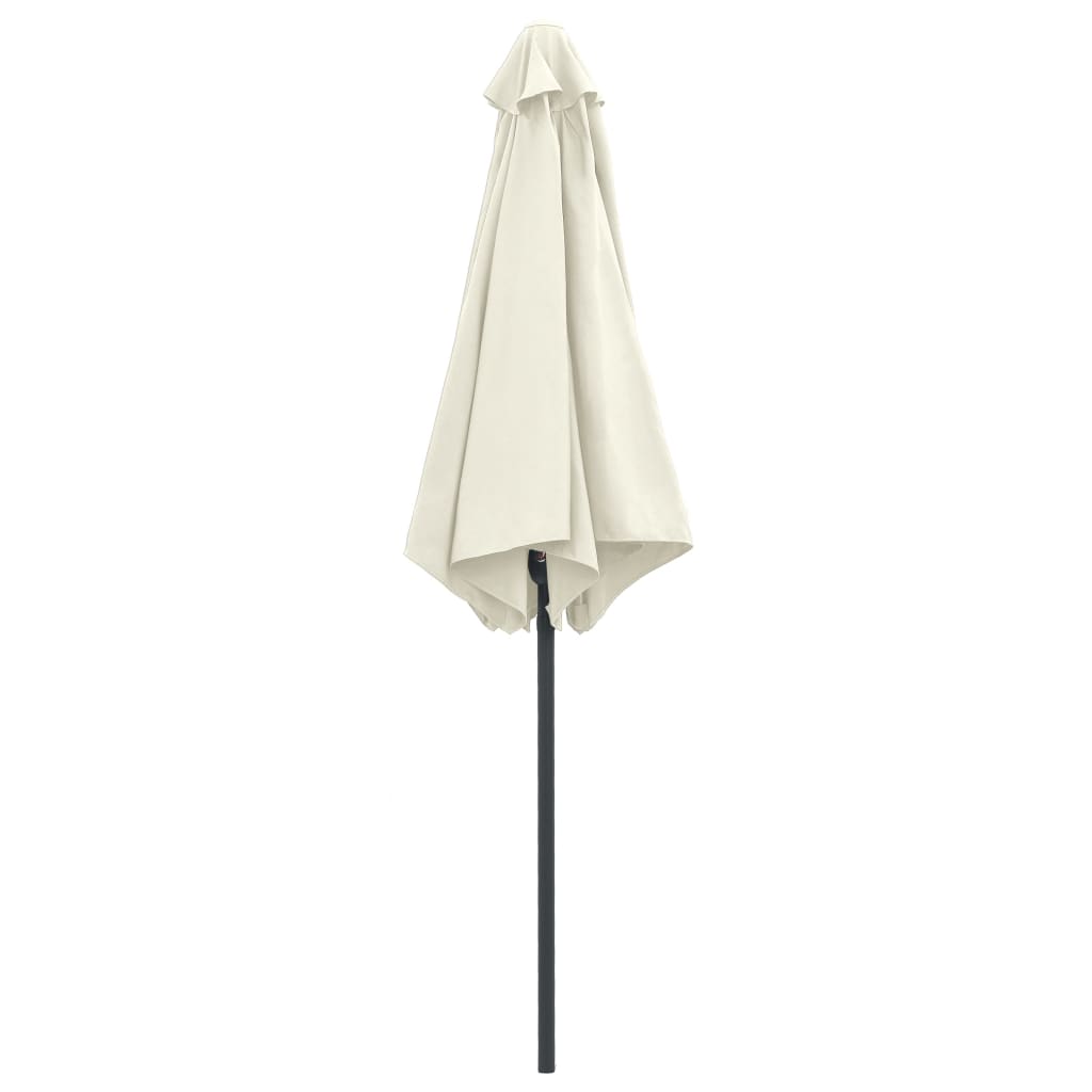 Garden Parasol with Aluminium Pole 270x246 cm Sand White