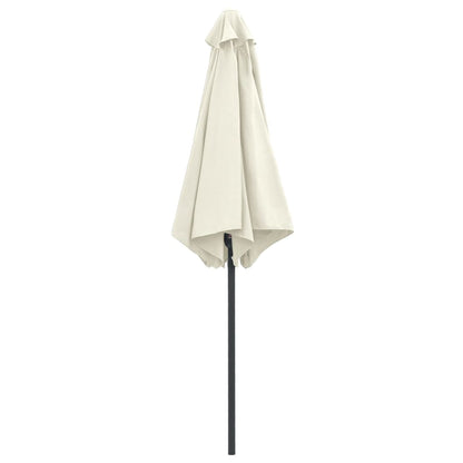 Garden Parasol with Aluminium Pole 270x246 cm Sand White