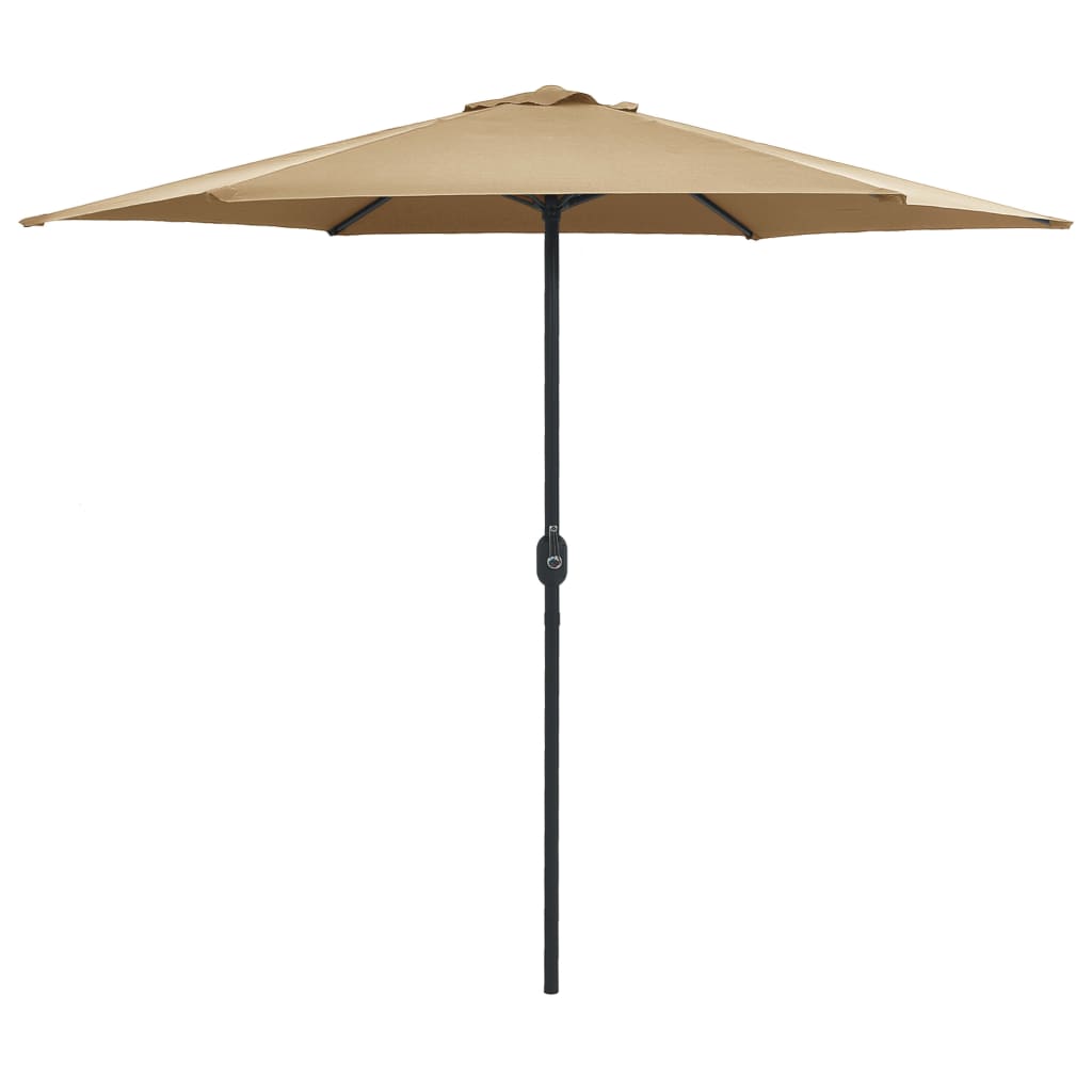 Outdoor Parasol with Aluminium Pole 270x246 cm Taupe