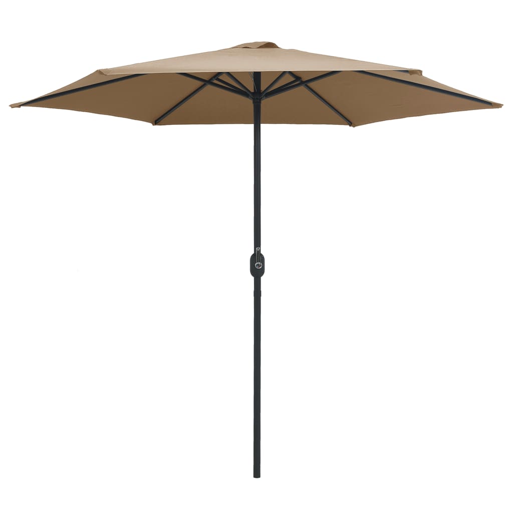 Outdoor Parasol with Aluminium Pole 270x246 cm Taupe