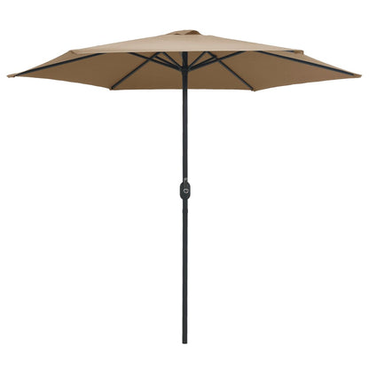 Outdoor Parasol with Aluminium Pole 270x246 cm Taupe