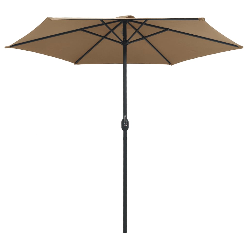 Outdoor Parasol with Aluminium Pole 270x246 cm Taupe