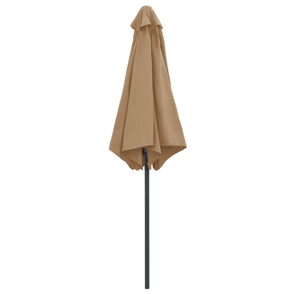 Outdoor Parasol with Aluminium Pole 270x246 cm Taupe