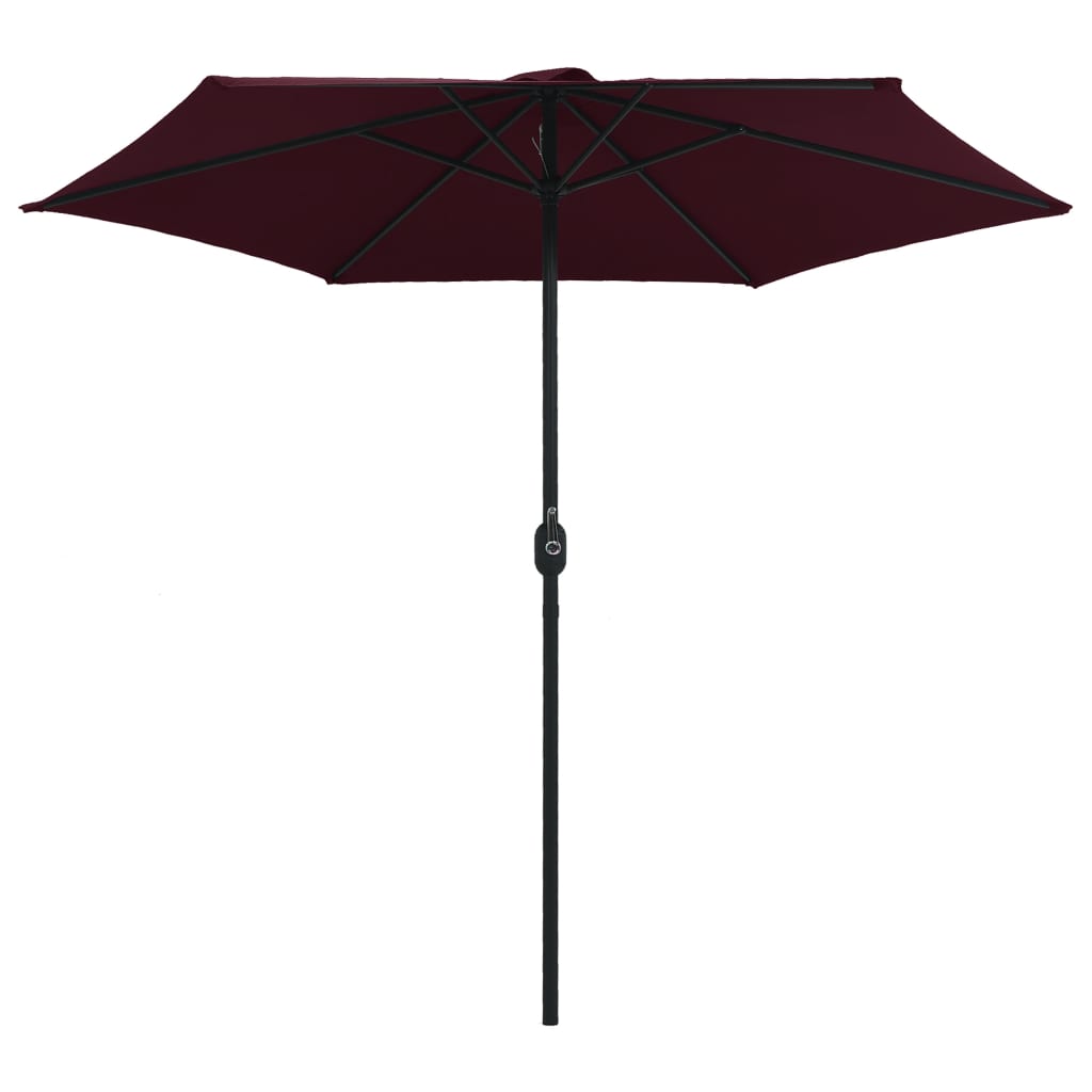 Garden Parasol with Aluminium Pole 270x246 cm Bordeaux Red