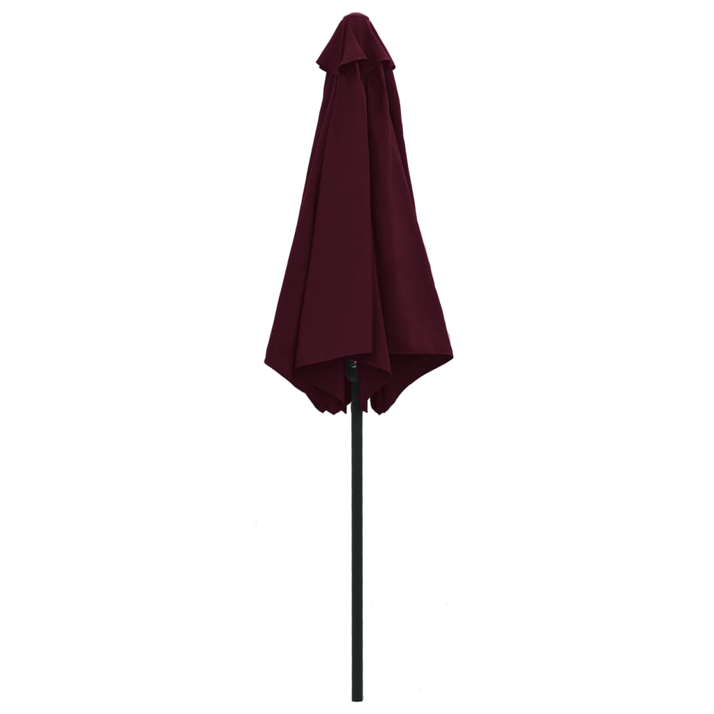 Garden Parasol with Aluminium Pole 270x246 cm Bordeaux Red