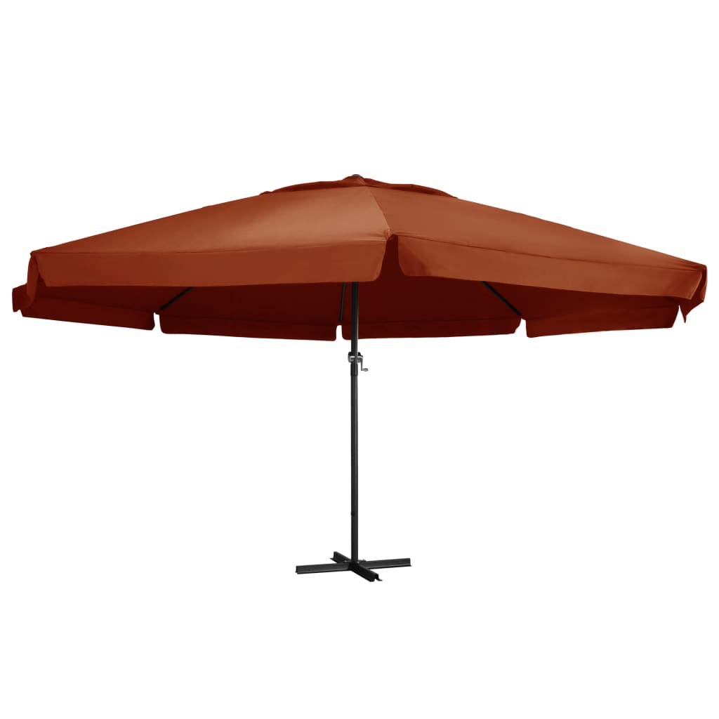 Garden Parasol with Aluminium Pole 600 cm Terracotta