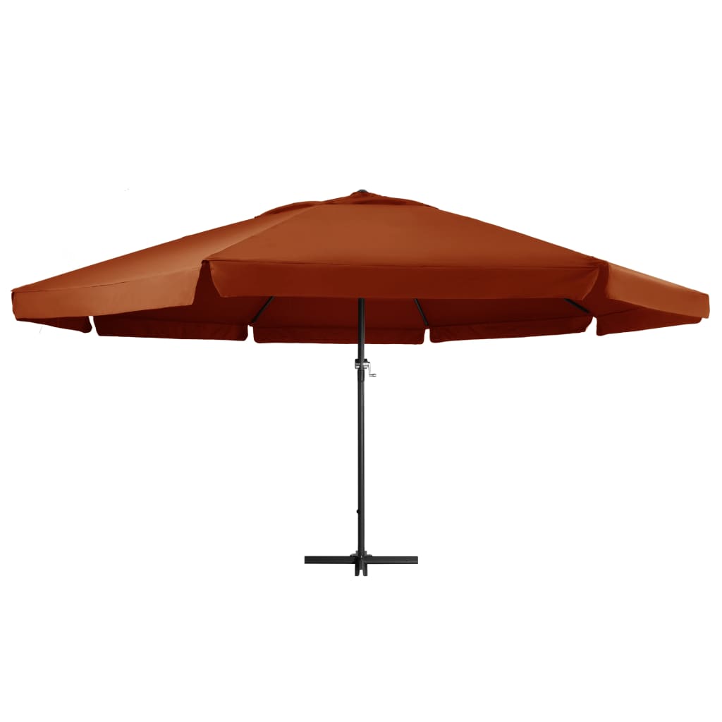 Garden Parasol with Aluminium Pole 600 cm Terracotta