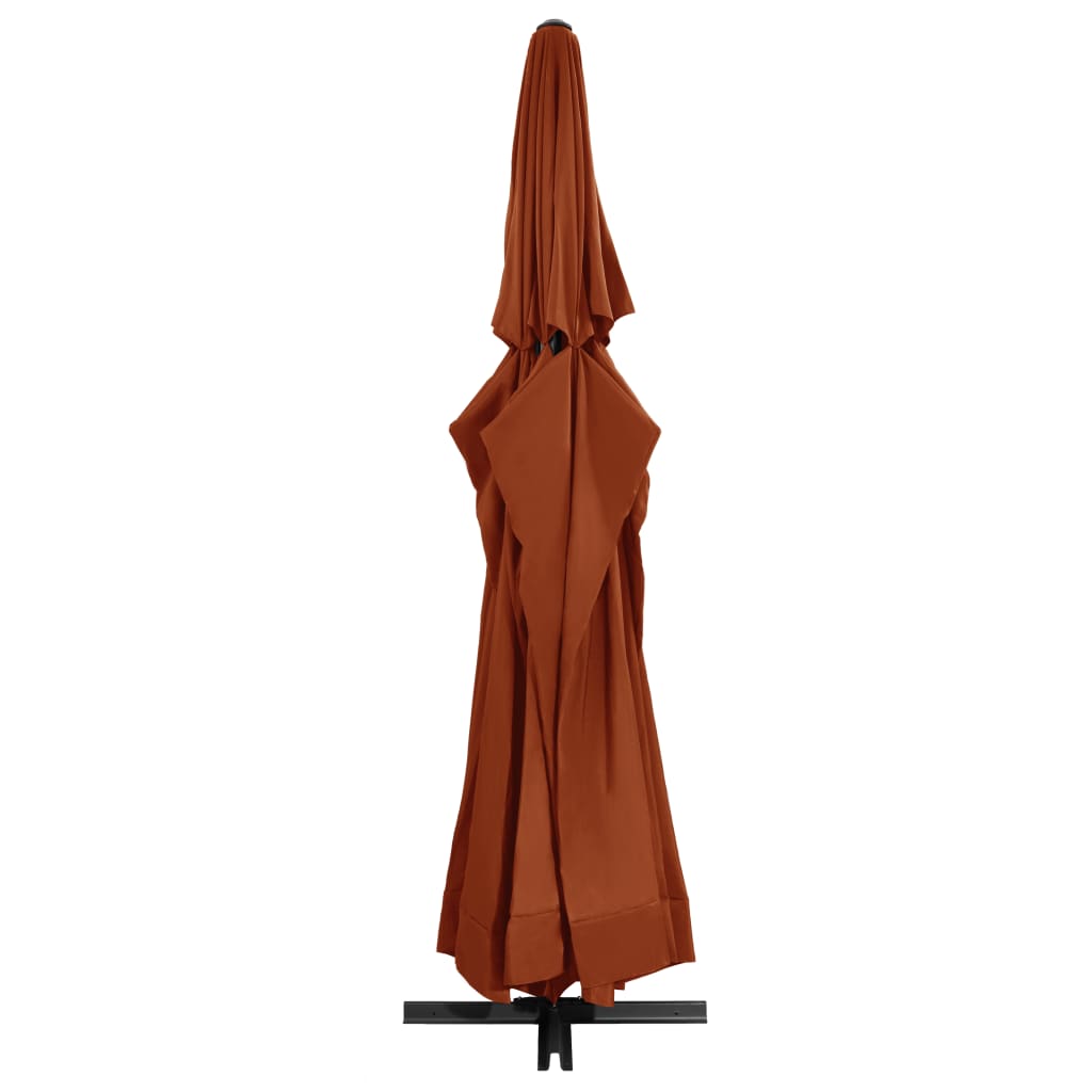 Garden Parasol with Aluminium Pole 600 cm Terracotta