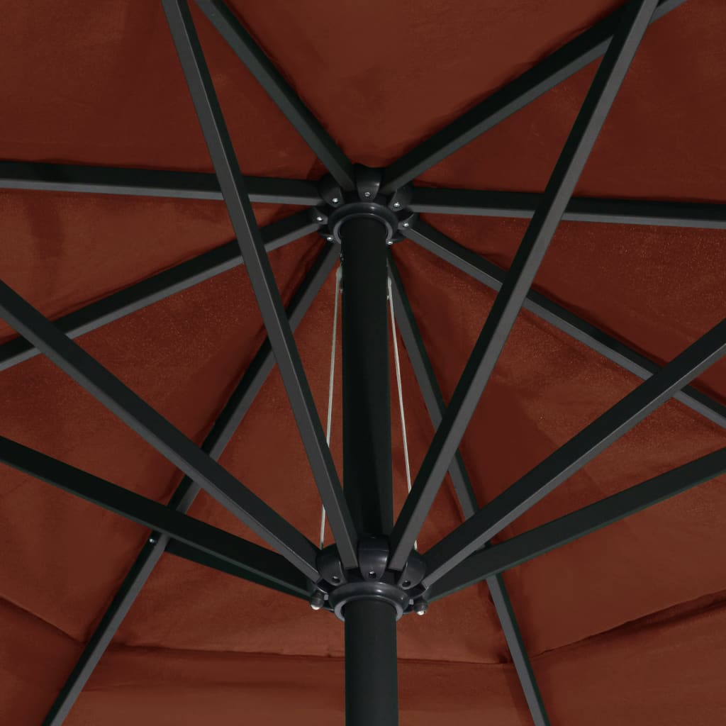 Garden Parasol with Aluminium Pole 600 cm Terracotta