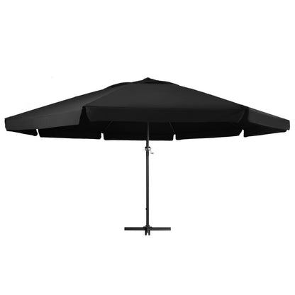 Garden Parasol with Aluminium Pole 600 cm Black