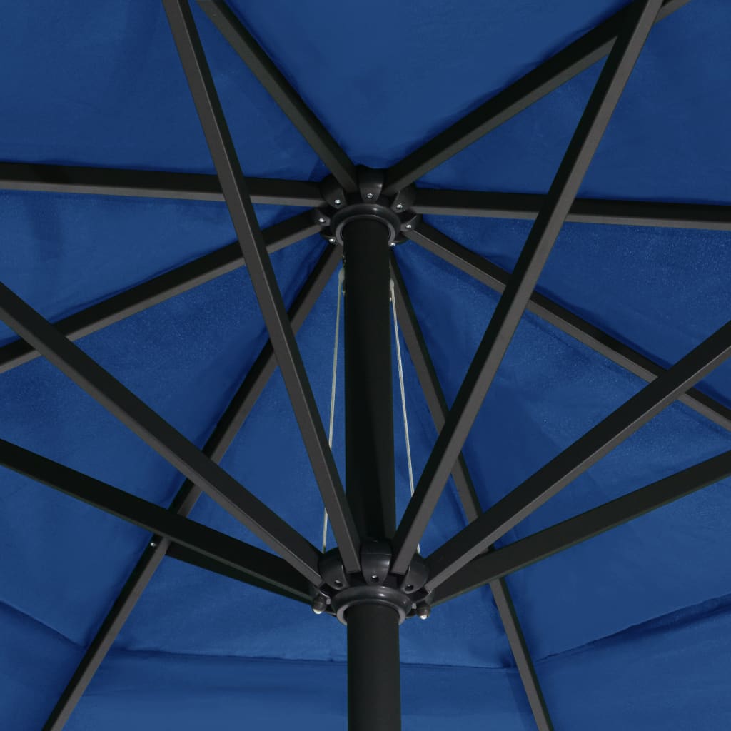 Garden Parasol with Aluminium Pole 600 cm Azure Blue