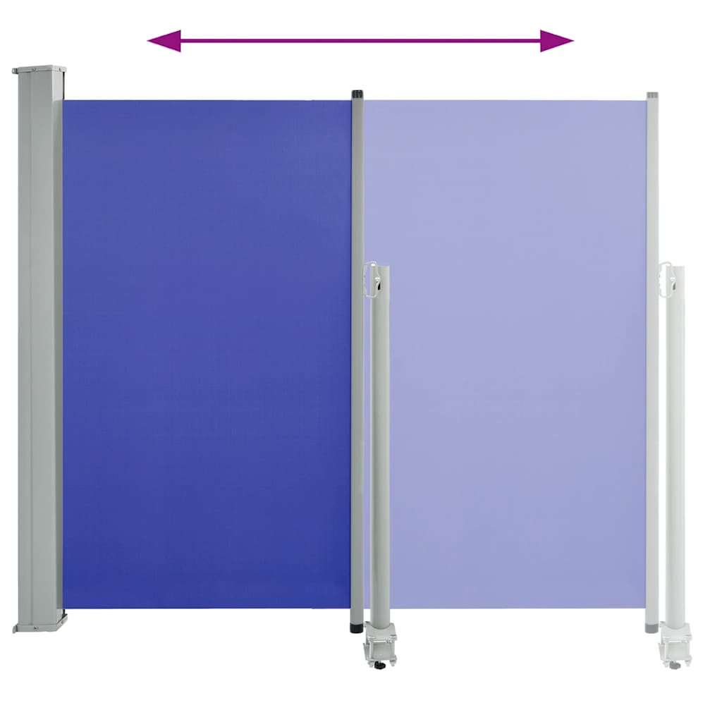 Patio Retractable Side Awning 120x300 cm Blue