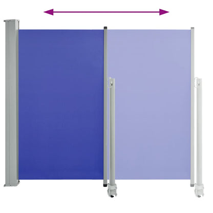 Patio Retractable Side Awning 120x300 cm Blue