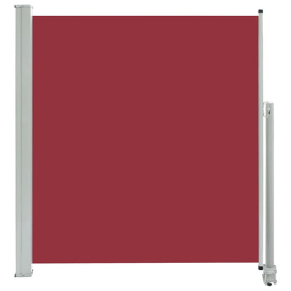 Patio Retractable Side Awning 140 x 300 cm Red