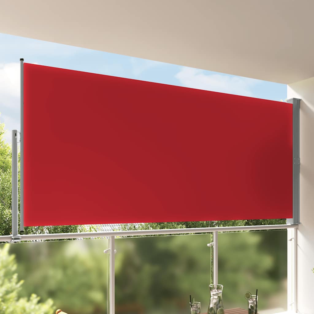 Patio Retractable Side Awning 160x300 cm Red