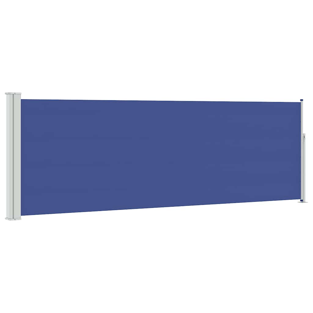 Patio Retractable Side Awning 100x300 cm Blue