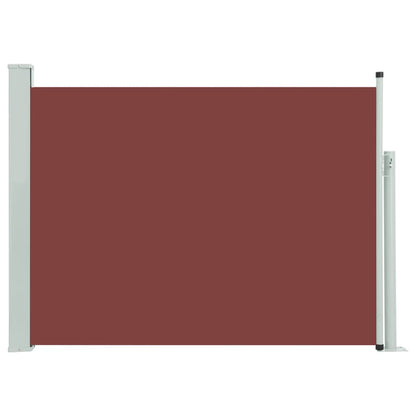 Patio Retractable Side Awning 100x500 cm Brown