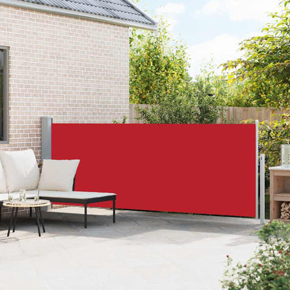 Patio Retractable Side Awning 140x500 cm Red