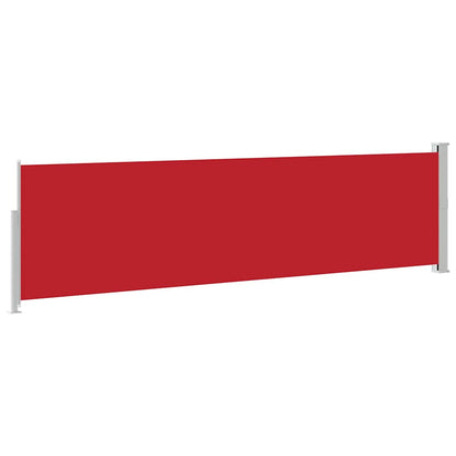 Patio Retractable Side Awning 140x500 cm Red