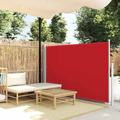 Patio Retractable Side Awning 140x500 cm Red