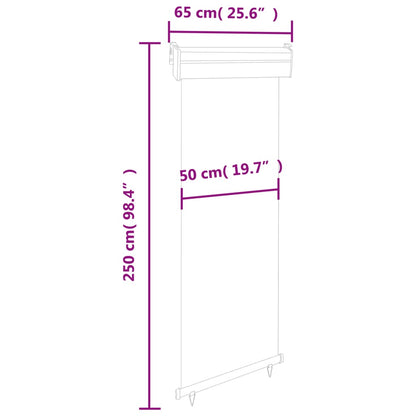 Balcony Side Awning 65x250 cm Brown