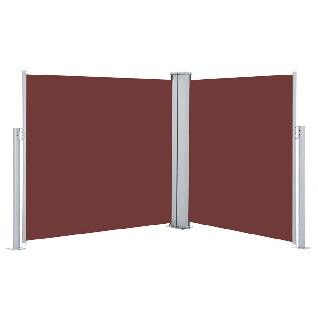 Retractable Side Awning Brown 100x600 cm