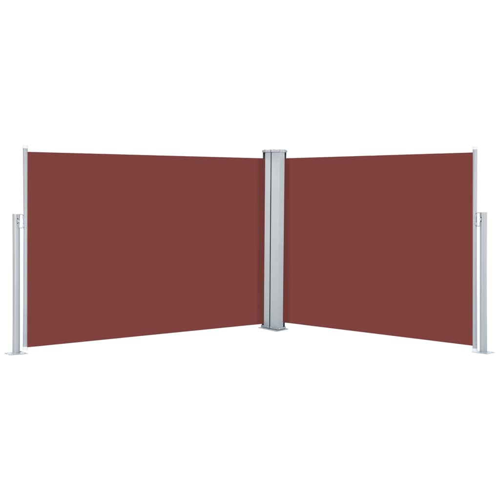 Retractable Side Awning Brown 120x1000 cm