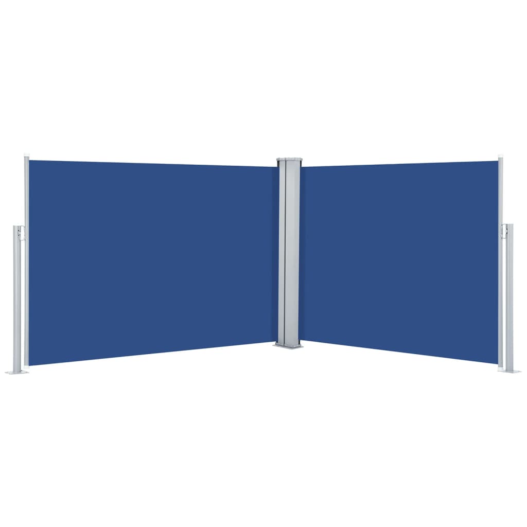 Retractable Side Awning Blue 120x1000 cm