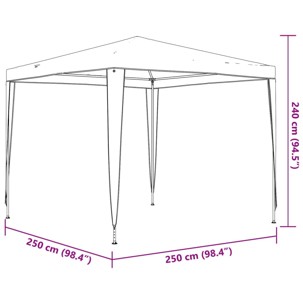 Party Tent 2.5x2.5 m White