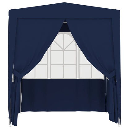 Professional Party Tent with Side Walls 2.5x2.5 m Blue 90 g/m²