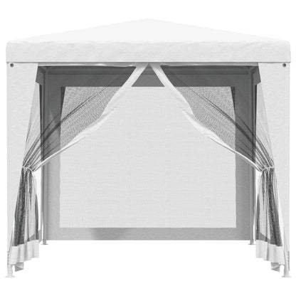 Party Tent with 4 Mesh Sidewalls 2.5x2.5 m White