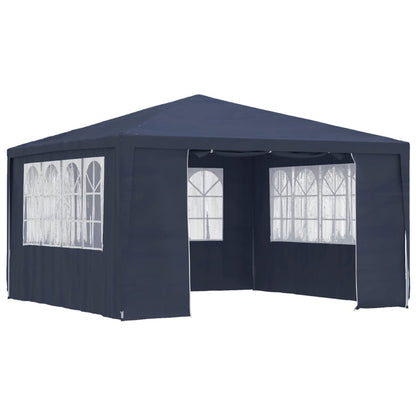 Professional Party Tent with Side Walls 4x4 m Blue 90 g/m?