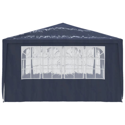 Professional Party Tent with Side Walls 4x4 m Blue 90 g/m?