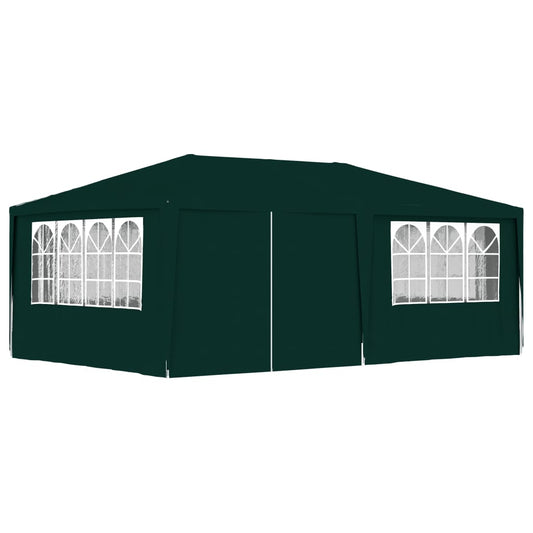 Professional Party Tent with Side Walls 4x6 m Green 90 g/m?