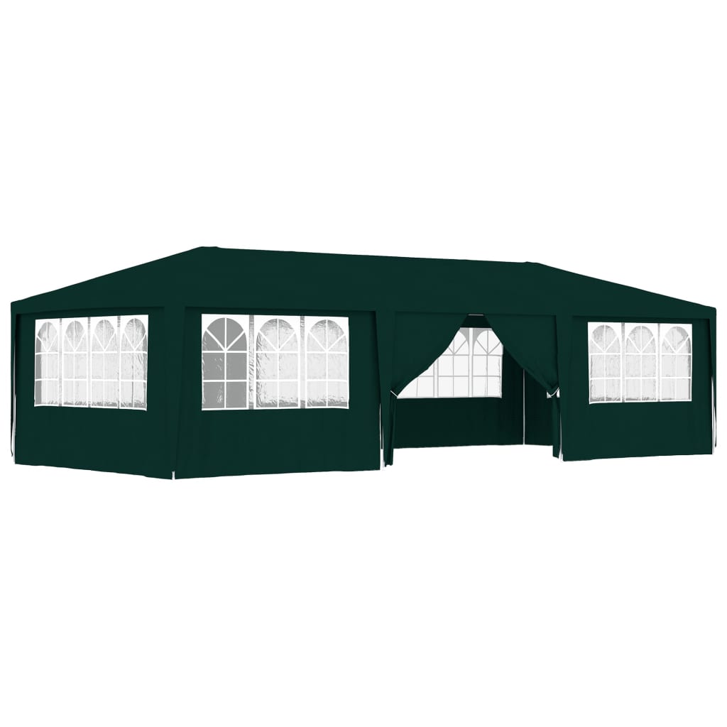 Professional Party Tent with Side Walls 4x9 m Green 90 g/m?