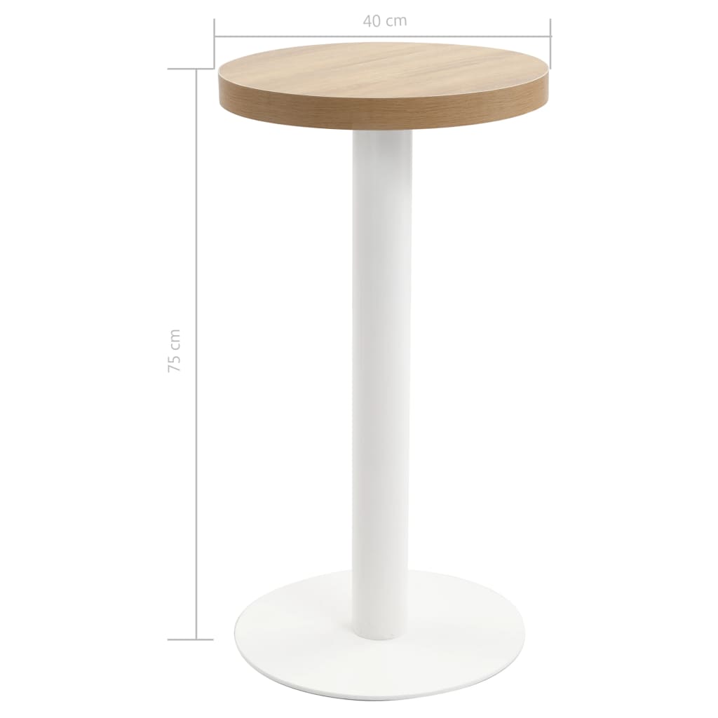 Bistro Table Light Brown 40 cm MDF