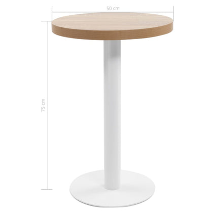 Bistro Table Light Brown 50 cm MDF