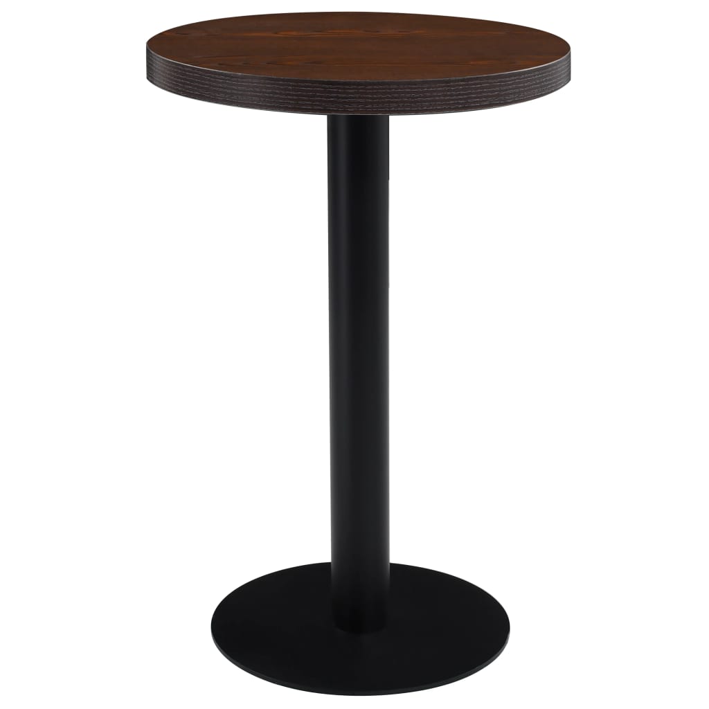 Bistro Table Dark Brown 50 cm MDF