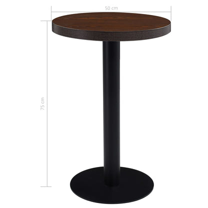 Bistro Table Dark Brown 50 cm MDF