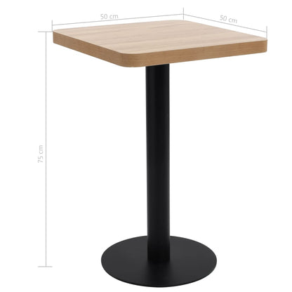 Bistro Table Light Brown 50x50 cm MDF