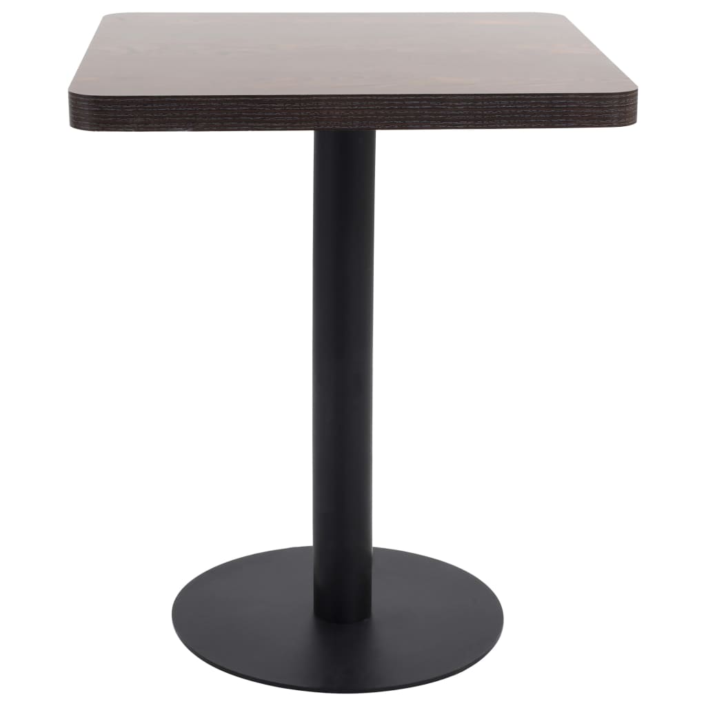 Bistro Table Dark Brown 60X60 cm MDF