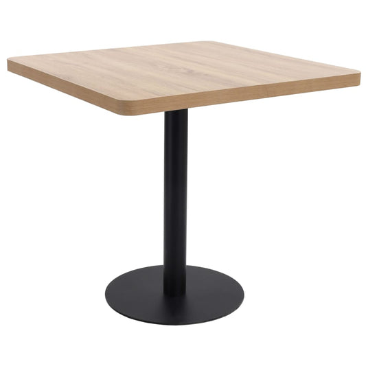 Bistro Table Light Brown 80X80 cm MDF